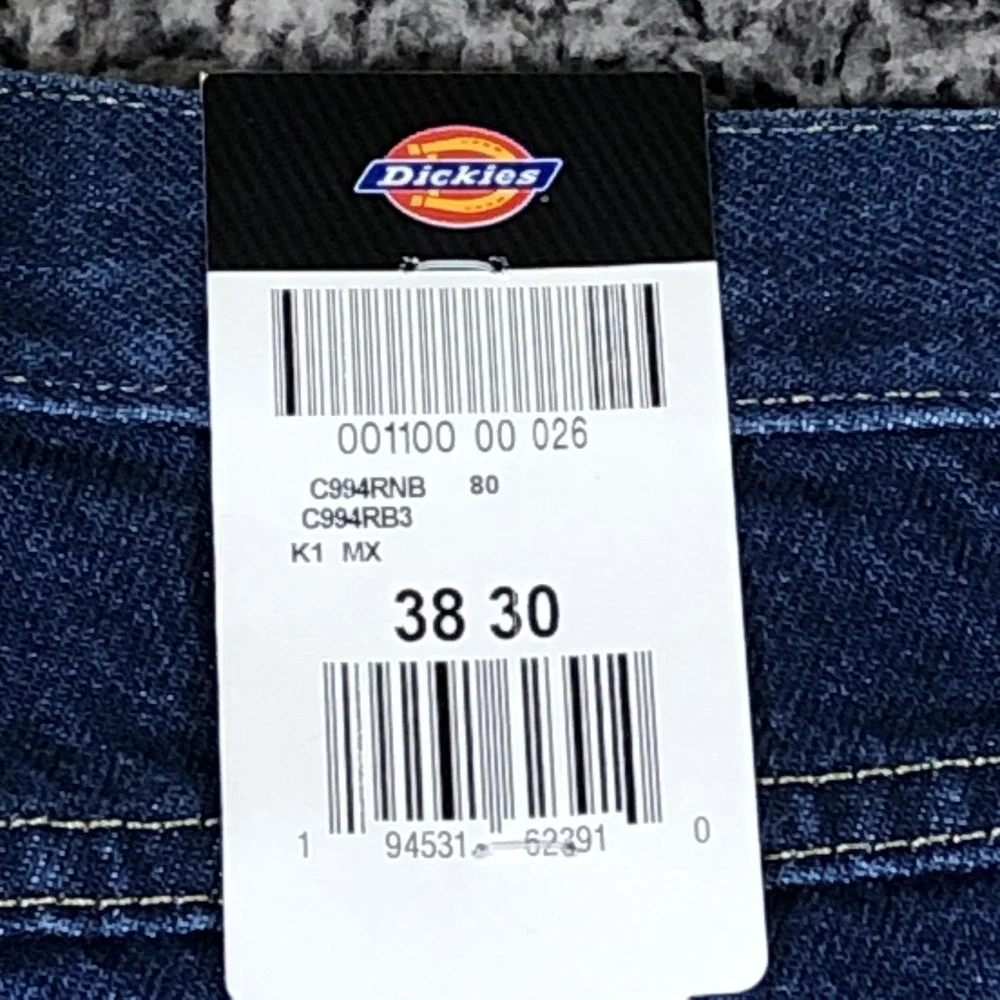 Dickies‎ Jeans Mens 38x30 Blue Regular Fit Straight Denim Medium Wash Workwear